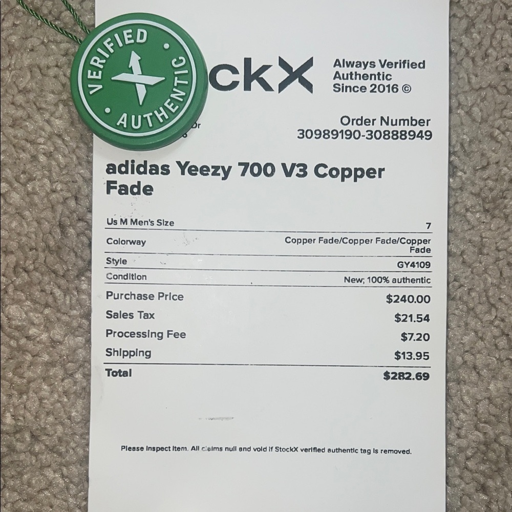 Adidas YEEZY 700 V3 Copper Fade - Picture 2 of 8